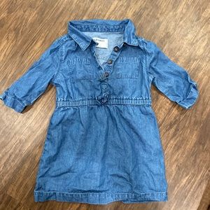 Toddler faux denim dress